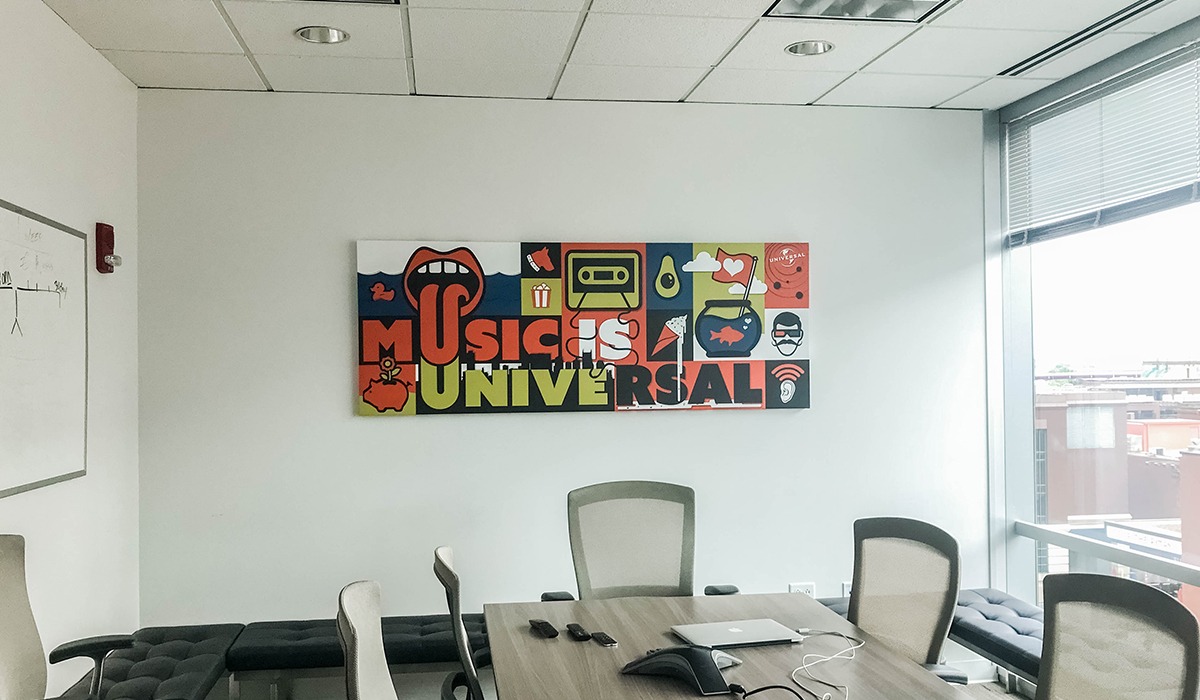 Custom framed artwork installs for Corporate Spaces 27